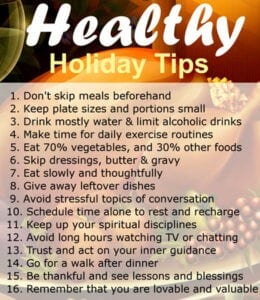 Healthy Tips Holiday Season