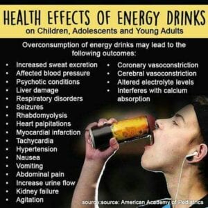 Negative side effects energy drinks-list